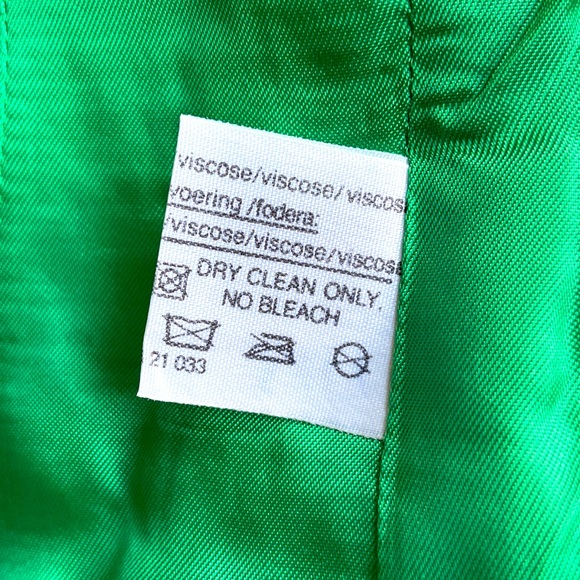 Vintage 1980s Louis Féraud Green Double Breasted Blazer Sz 10 - Picture 10 of 10